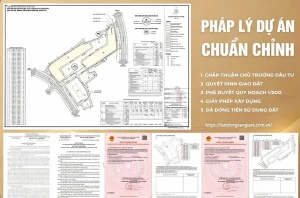 Giấy tờ pháp lý đầy đủ của dự án căn hộ The Gio Riverside tại Dĩ An, bao gồm quyết định chủ trương và giấy phép xây dựng