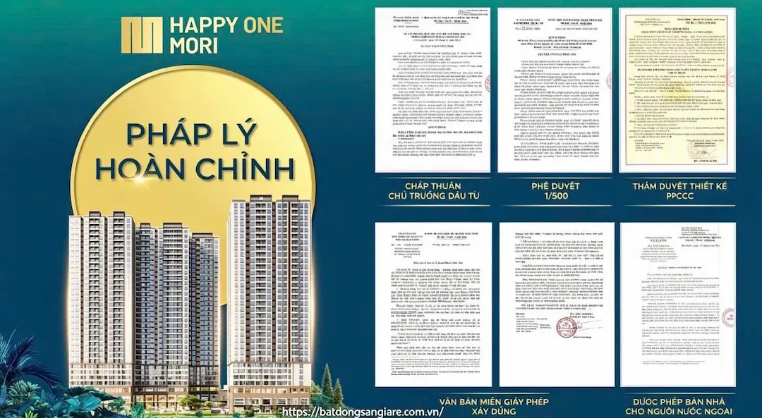 Pháp lý dự án Happy One Mori Thuận An