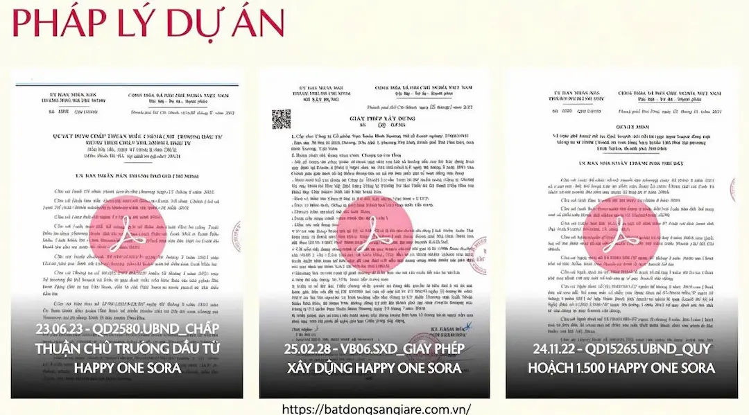 Pháp lý dự án Happy One Sora Thủ Đức