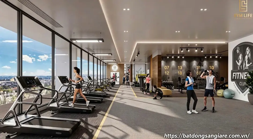 Phòng gym Symlife Thuận An Bình Dương