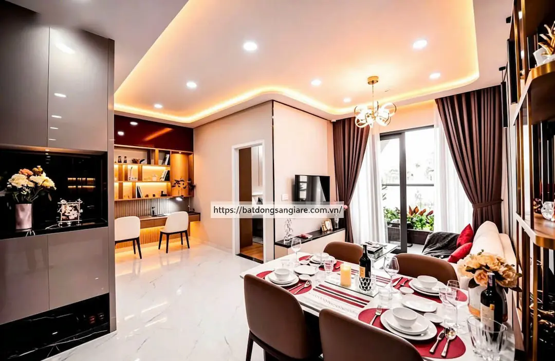 Phòng khách nhà mẫu