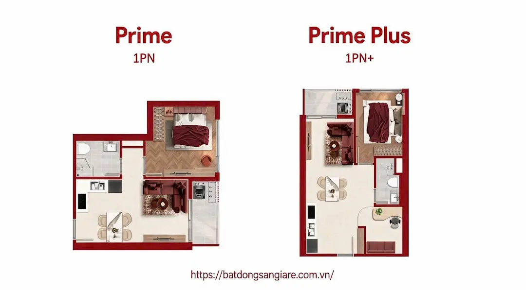 Thiết kế căn hộ 1PN Lusso Saigon