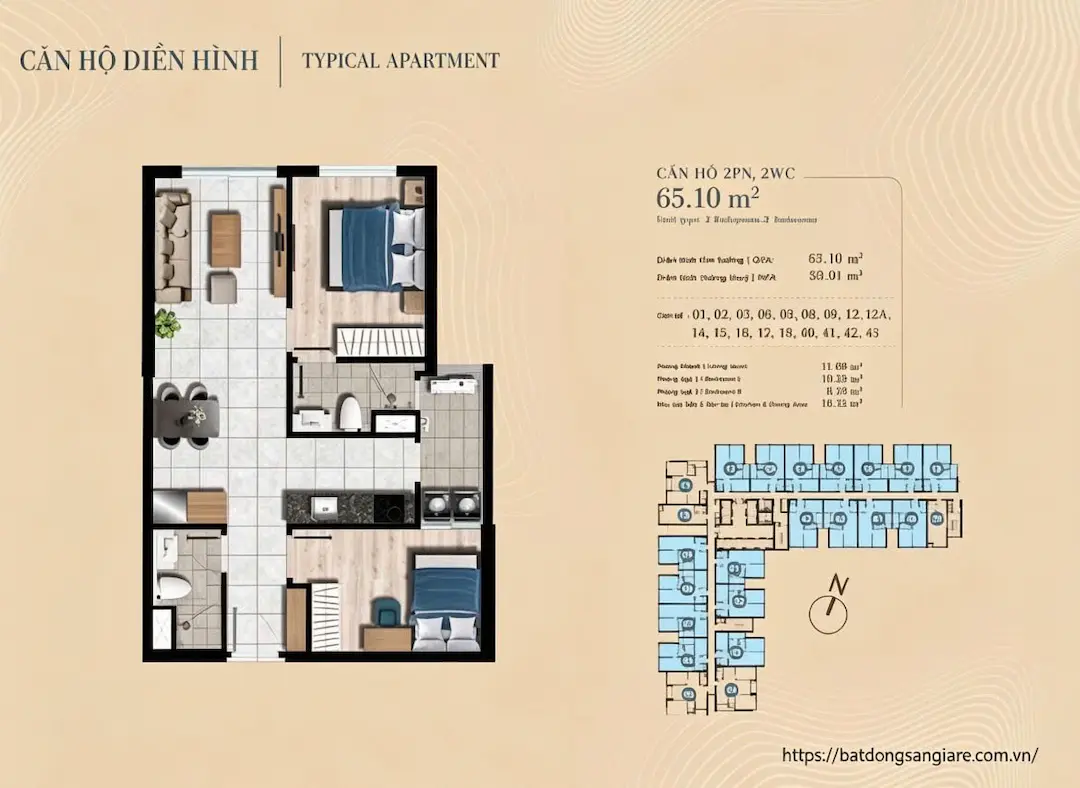 Thiết kế căn hộ 2PN