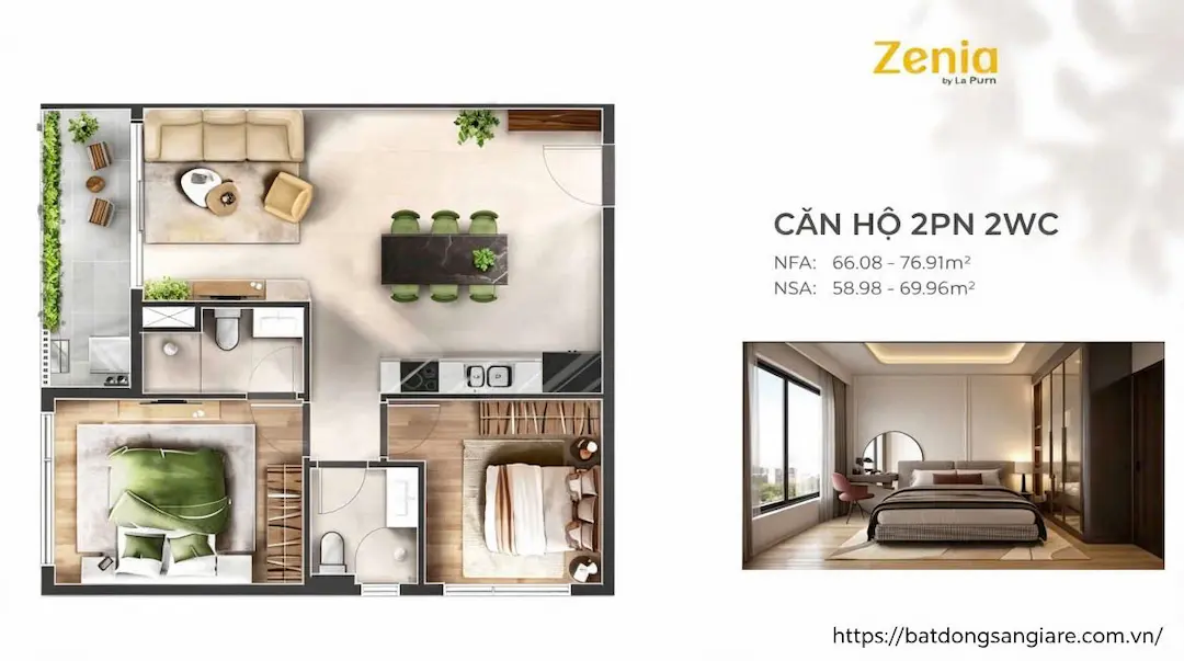 Thiết kế căn hộ 2PN