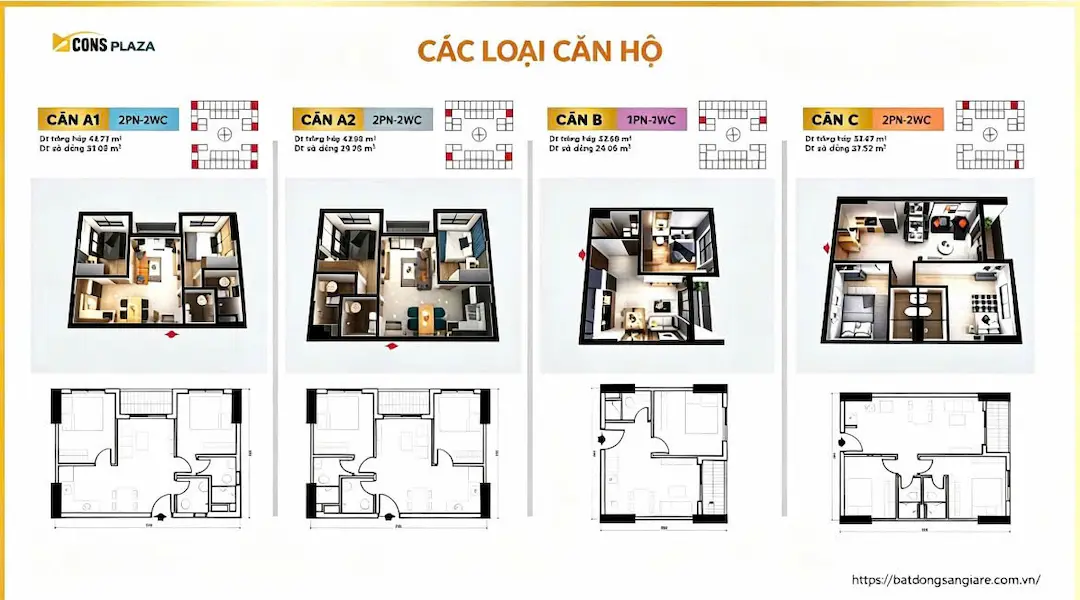 Thiết kế căn hộ chung cư Bcons Plaza