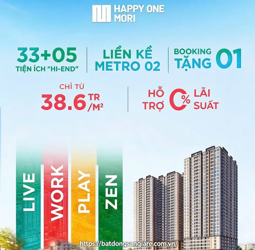 Tiện ích nội khu Căn Hộ Happy One Mori