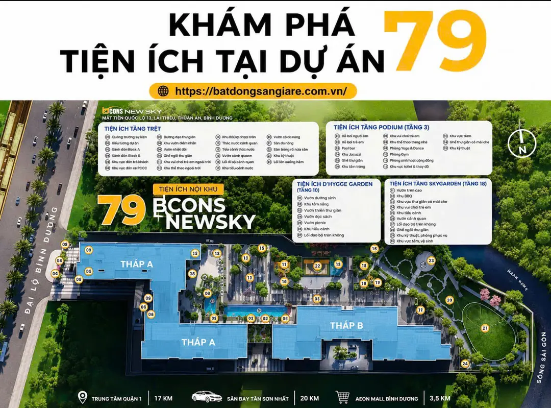Tiện ích dự án Bcons New Sky Thuận An