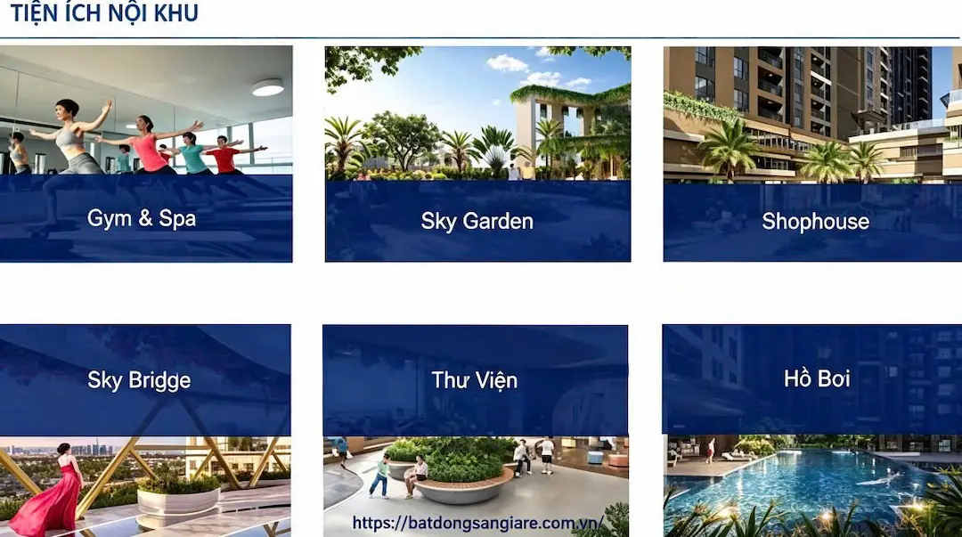 Tiện ích nội khu A&T Sky Garden Thuận An