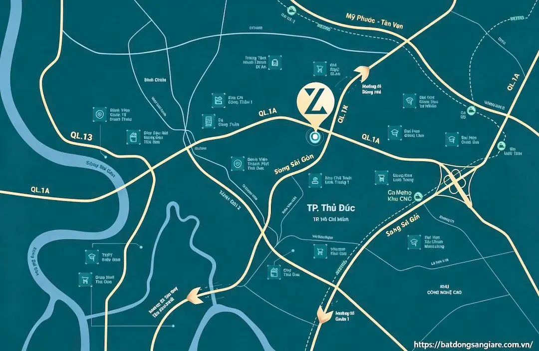 Vị trí căn hộ Skyzen