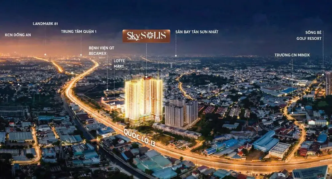 Vị trí chung cư Sky Solis Thuận An