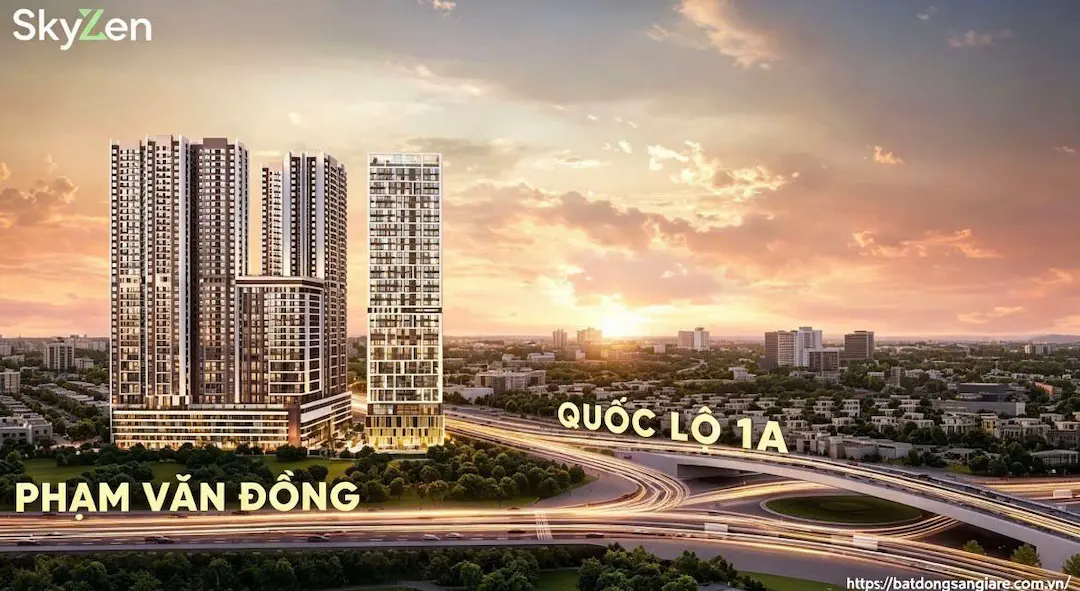 Vị trí dự án Skyzen Dĩ An
