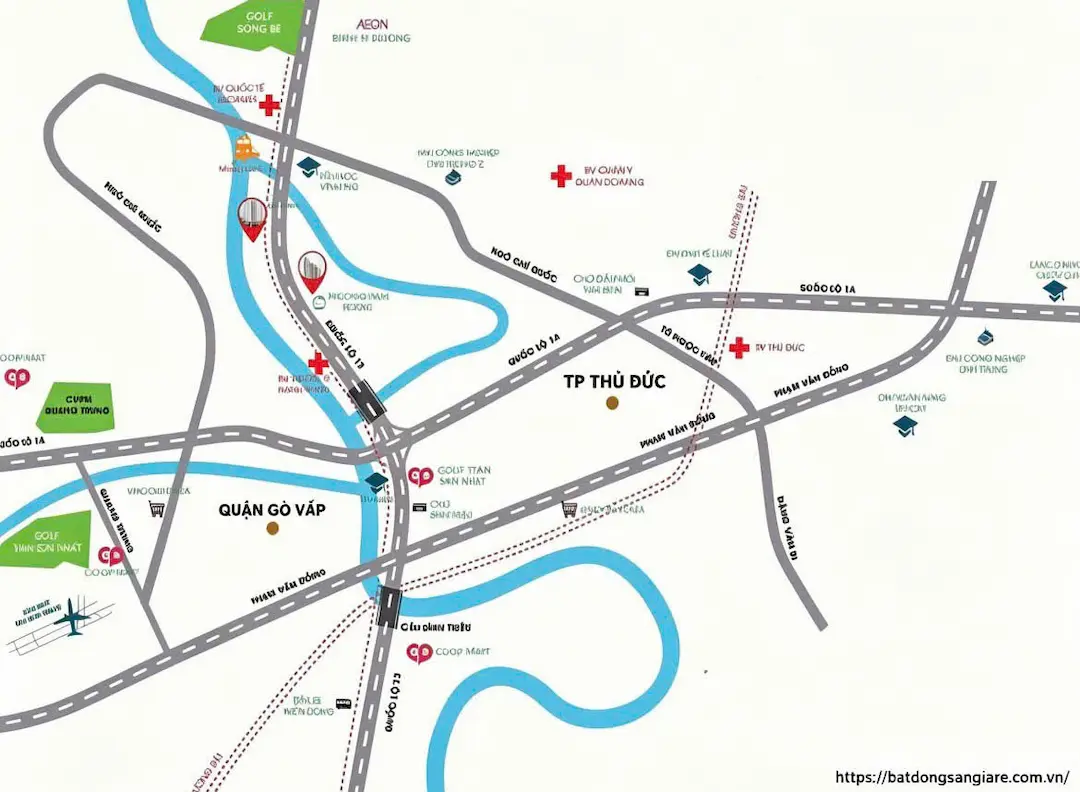 Vị trí Stown Gateway Thuận An