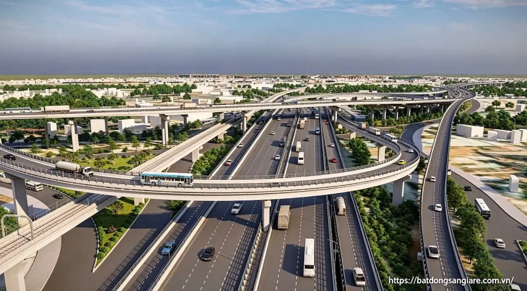 Vị trí The Gió Riverside cách Vành đai 3