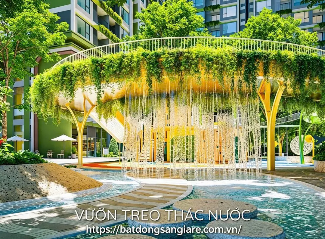 Vườn treo và thác nước