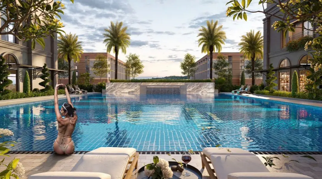 Bể bơi tràn bờ căn hộ Maison Grand Phú Mỹ