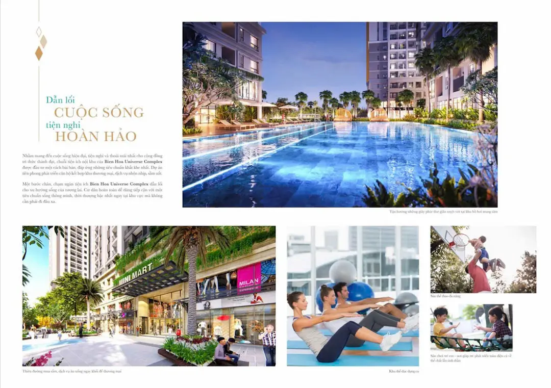 Chuỗi tiện ích cao cấp căn hộ Khu phức hợp vũ trụ Biên Hòa