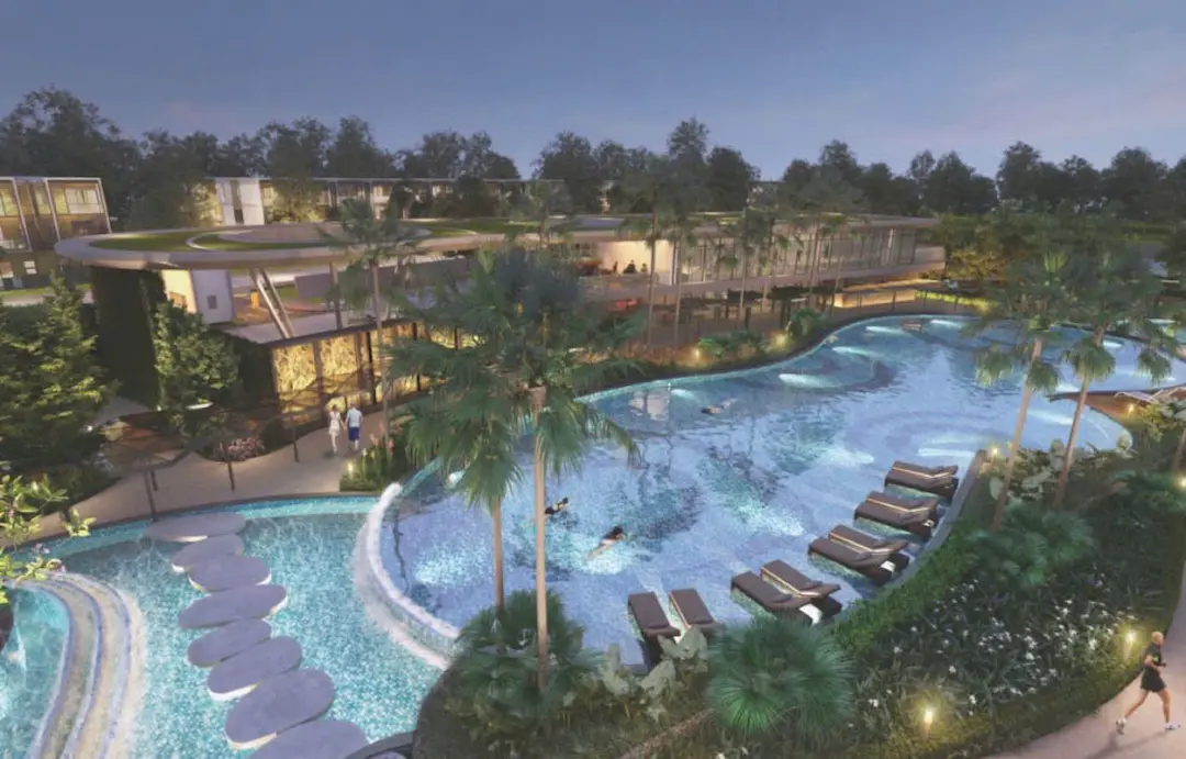 Hồ bơi cao cấp tại tiện ích Palm River Nam Rạch Chiếc