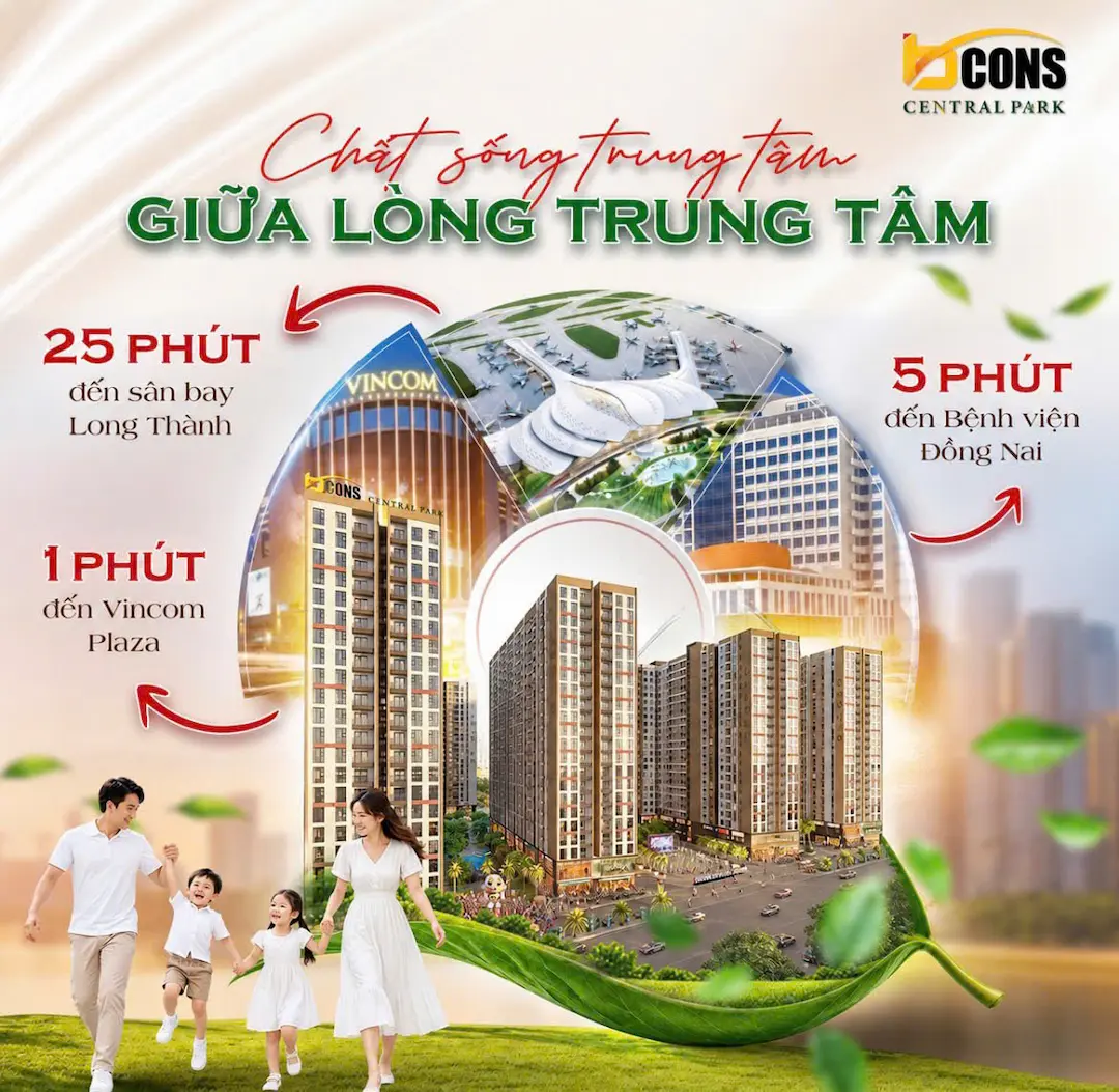 Kết nối vùng từ vị trí Bcons Central Park
