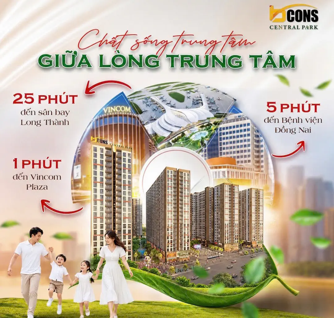 Liên kết tiện ích ngoại khu dự án Bcons Central Park Biên Hòa