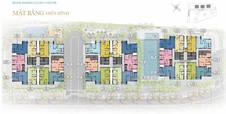 Mặt bằng Block Passion Lucky Clever Universe Complex Biên Hòa