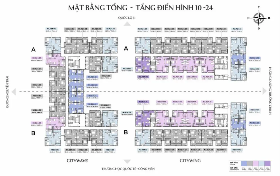 Mặt bằng tổng thể điển hình Maison Grand Phú Mỹ