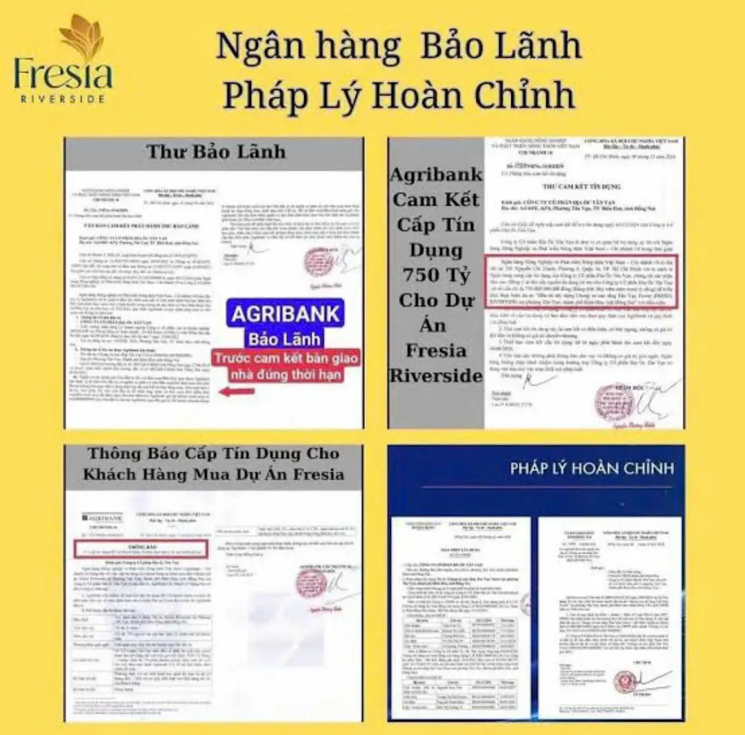 Chủ Đầu Tư Fresia Riverside Là Ai, Thật Sự Đáng Tin Không? 3 Pháp lý và bảo lãnh ngân hàng căn hộ Fresia Riverside Biên Hòa