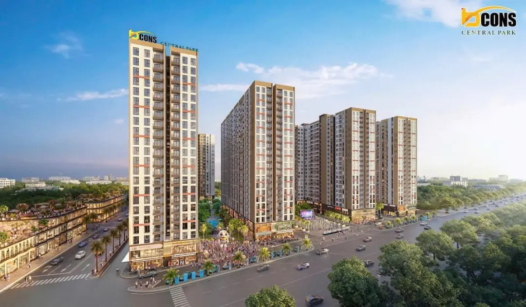 Chung cư Bcons Central Park: Có gì hot giữa Biên Hòa? 1 Phối cảnh tổng thể chung cư Bcons Central Park Biên Hòa