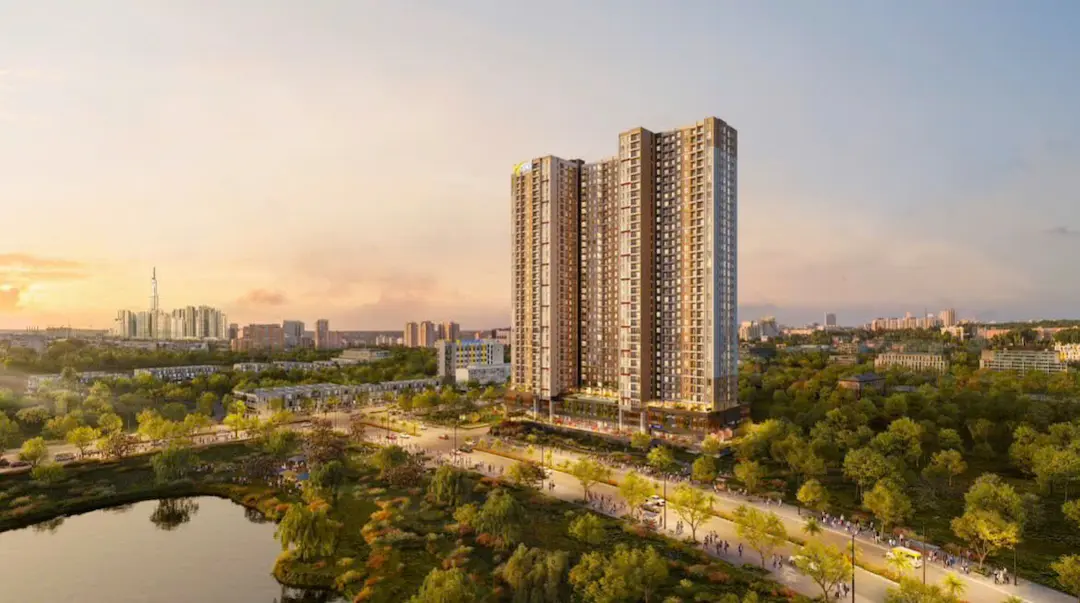 Phối cảnh tổng thể dự án căn hộ Bcons Aria Dĩ An
