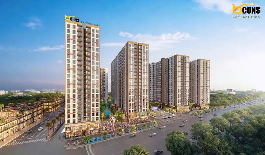 Phối cảnh tổng thể dự án căn hộ Bcons Central Park Biên Hòa