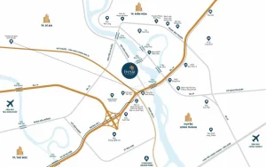 Sơ đồ vị trí căn hộ Fresia Riverside Biên Hòa