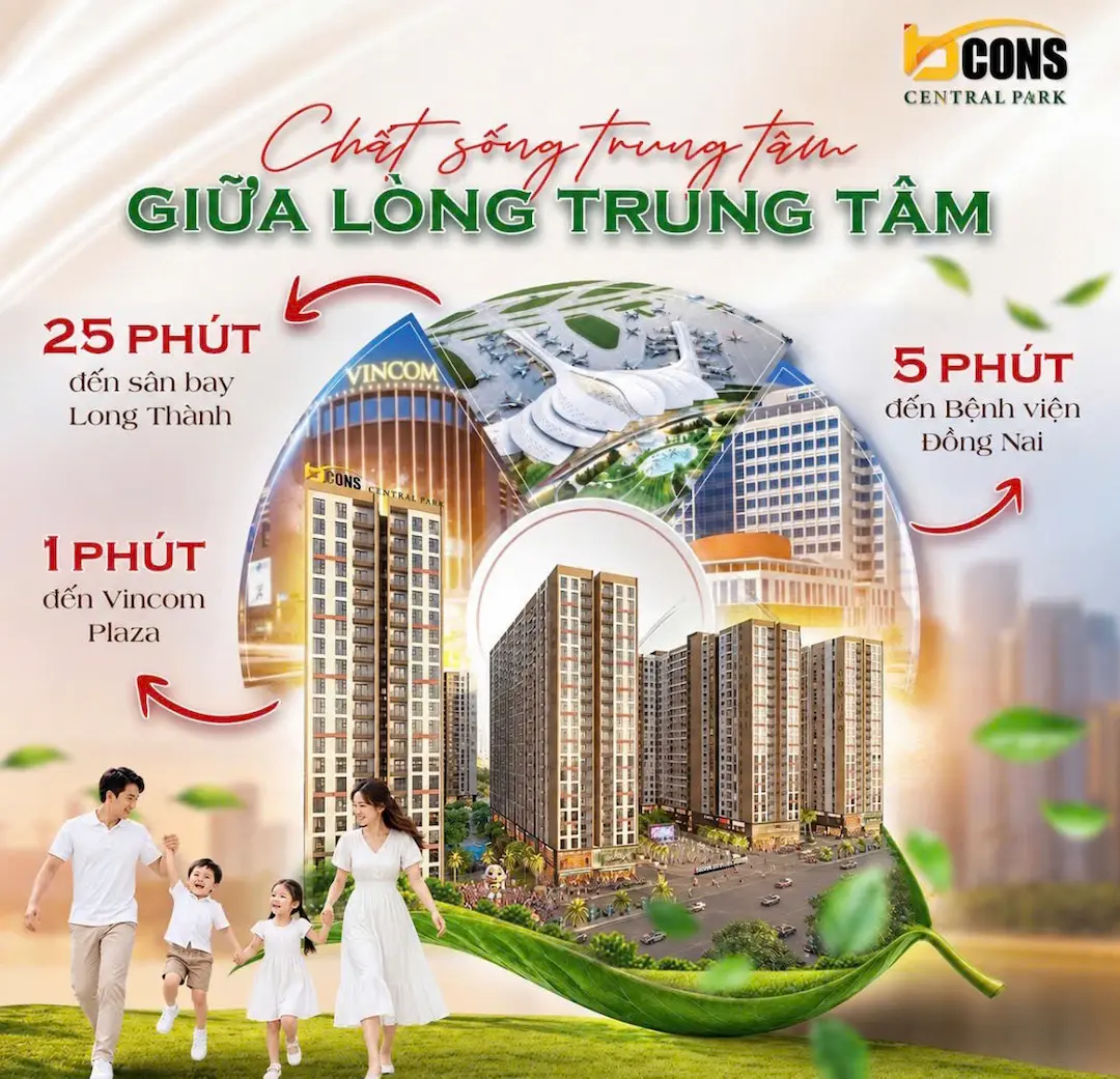Tiện ích kết nối giao thông căn hộ Bcons Central Park Biên Hòa