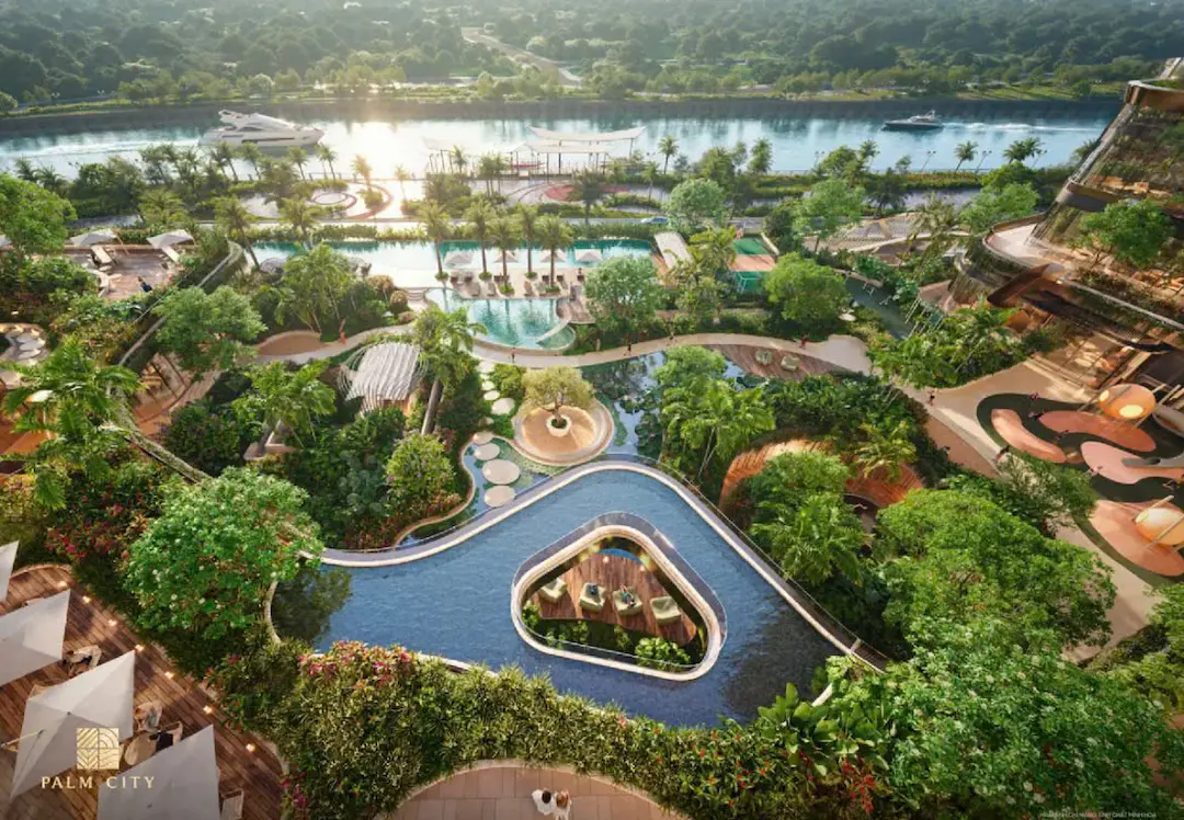 Toàn cảnh hệ thống tiện ích nghỉ dưỡng Palm River Nam Rạch Chiếc