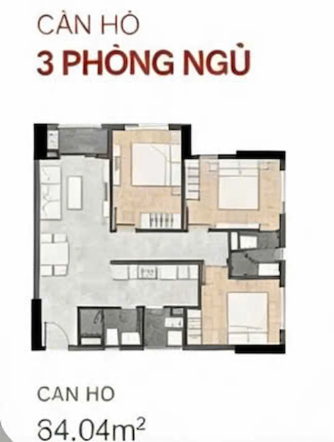 Thiết kế căn hộ 3PN New Galaxy