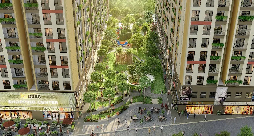 Căn Hộ Bcons Central Park – Tâm Điểm Sống Mới Ngay Trung Tâm Biên Hòa 10 Công viên xanh tại căn hộ Bcons Central Park Biên Hòa
