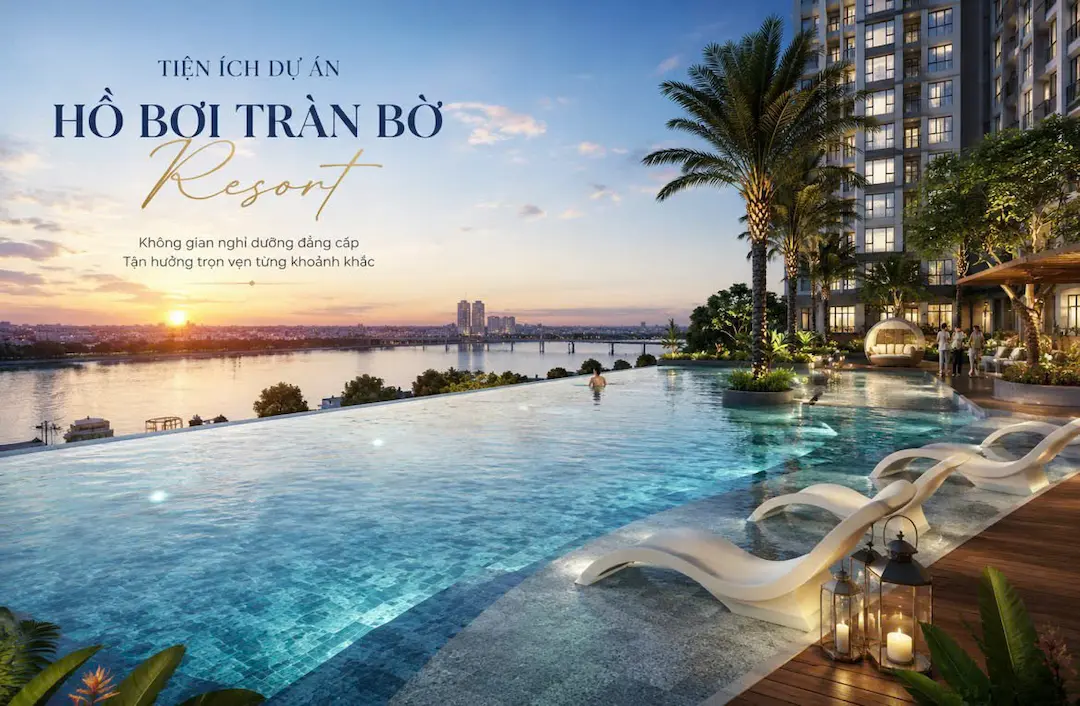 Hồ bơi vô cực view sông Serena Riverside