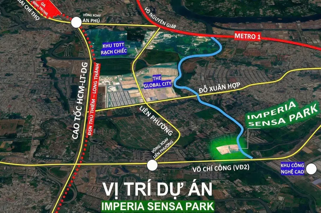 Kết nối giao thông Imperia Sensa Park Thủ Đức