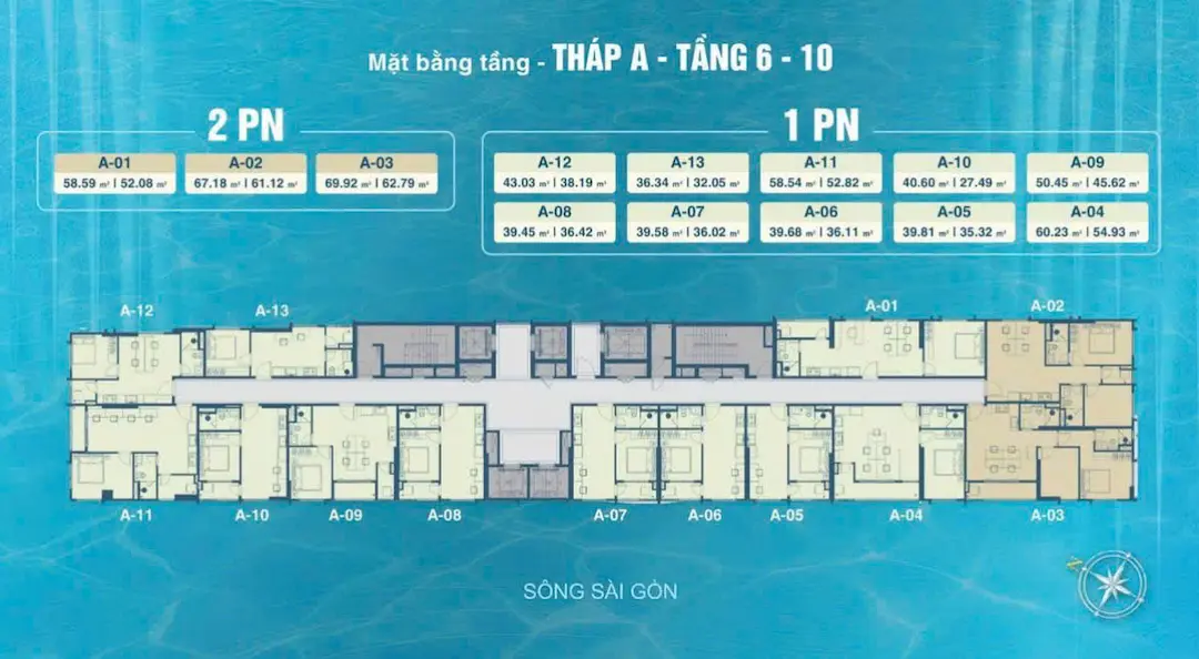 Mặt bằng Block A Serena Riverside