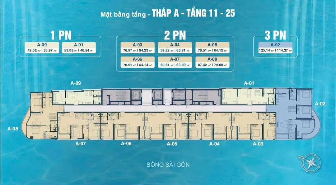 Mặt bằng tầng điển hình Serena Riverside