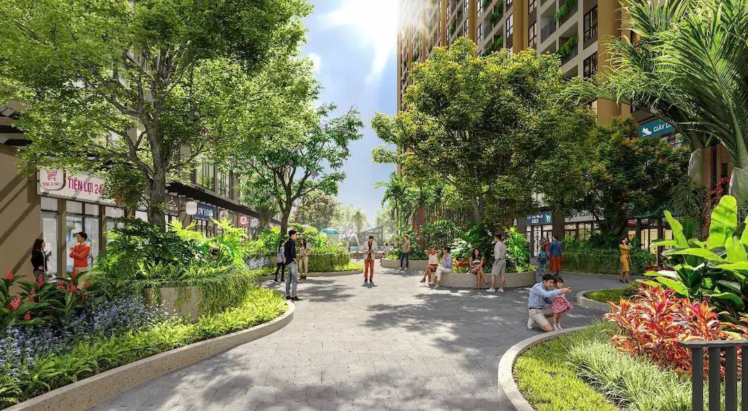 Căn Hộ Bcons Central Park – Tâm Điểm Sống Mới Ngay Trung Tâm Biên Hòa 6 Phố đi bộ nội khu căn hộ Bcons Central Park Biên Hòa