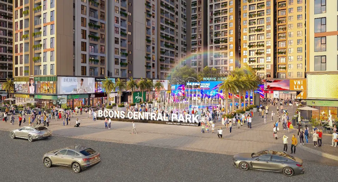 Căn Hộ Bcons Central Park – Tâm Điểm Sống Mới Ngay Trung Tâm Biên Hòa 4 Quảng trường nhạc nước Bcons Central Park Biên Hòa