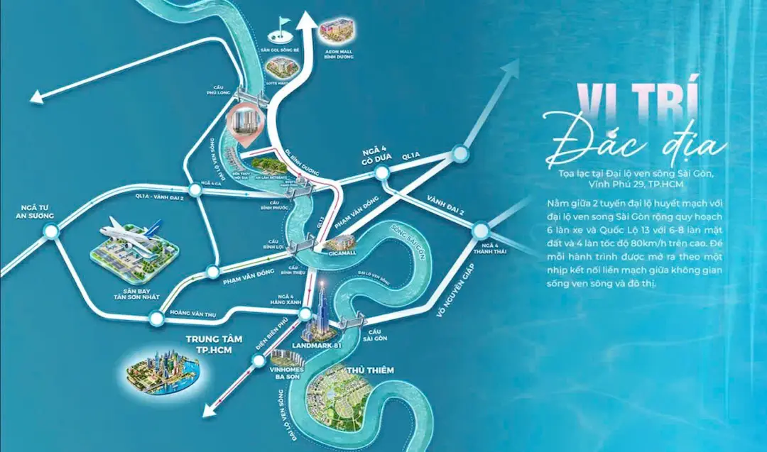 Vị trí Căn Hộ Serena Riverside