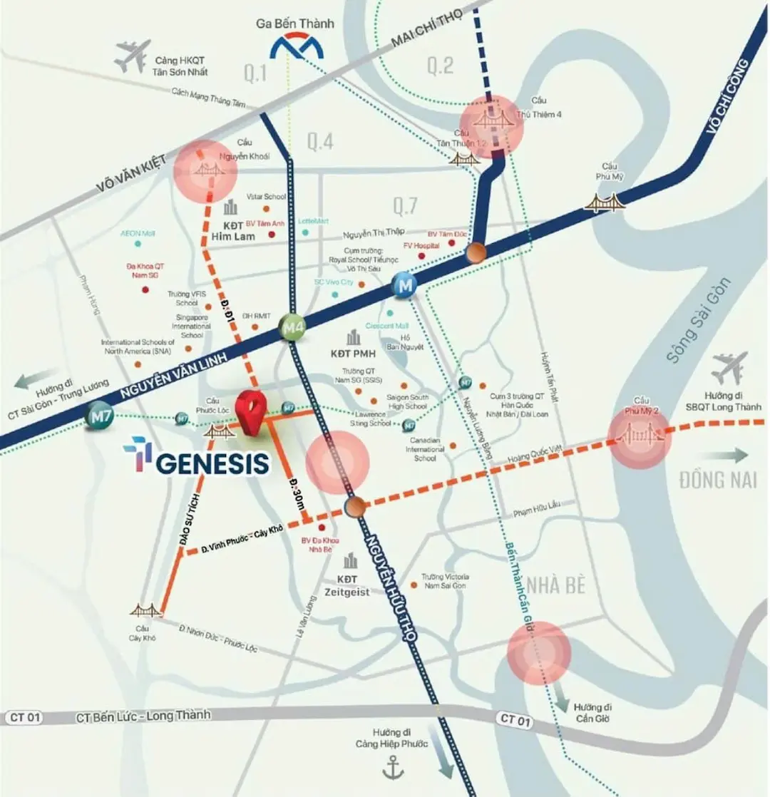 TT-Genesis – Thông Tin, Giá Bán & Chính Sách Ưu Đãi 2026. 3 Vị trí dự án TT-Genesis Nhà Bè
